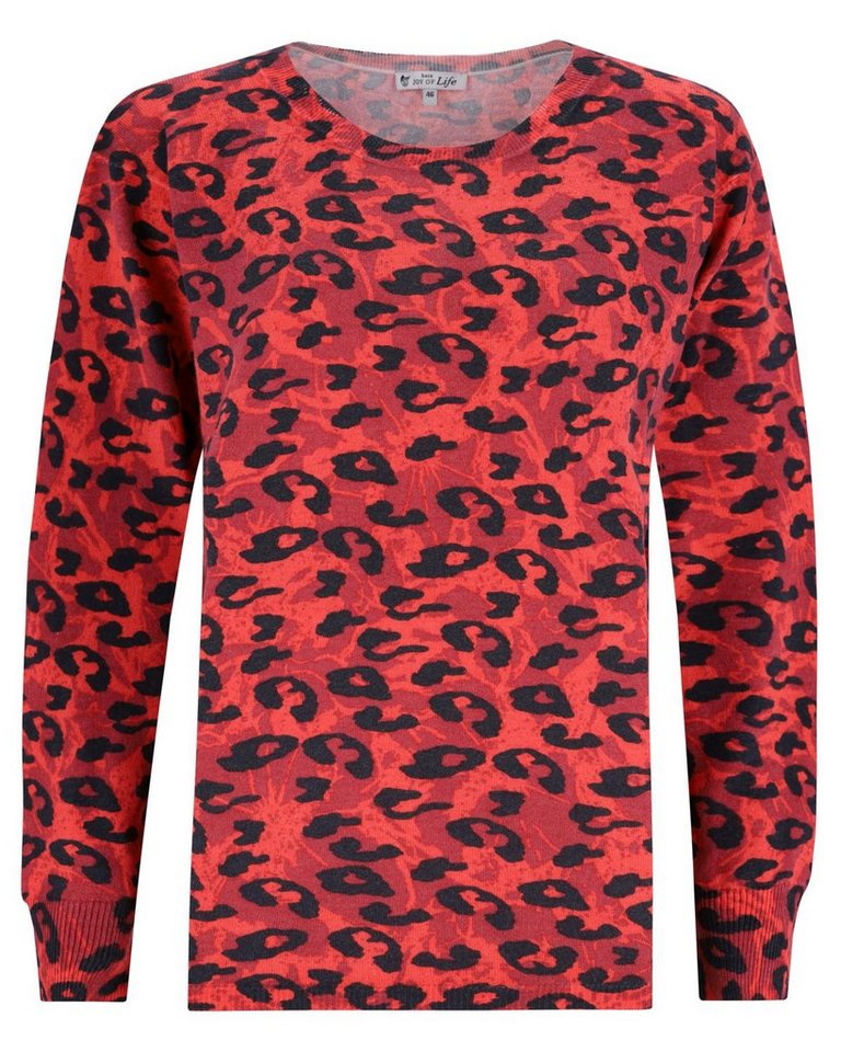 Hajo Rundhalspullover Pullover mit Animalprint von Hajo