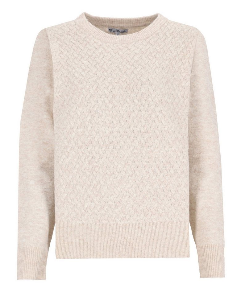 Hajo Rundhalspullover Pullover mit Zopfmuster von Hajo