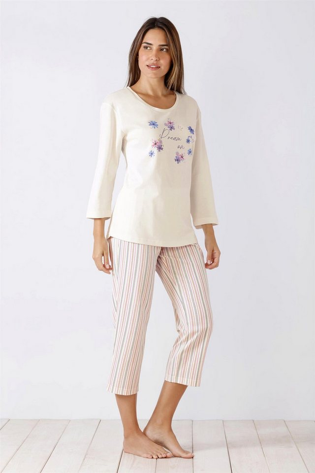 Hajo Schlafanzug Damen Schlafanzug 7/8 Klima Komfort® DAS ORIGINAL Single Jersey von Hajo