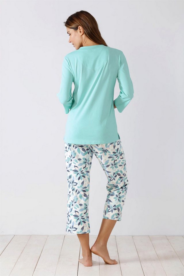 Hajo Schlafanzug Damen Schlafanzug 7/8 Klima Komfort® DAS ORIGINAL Single Jersey von Hajo