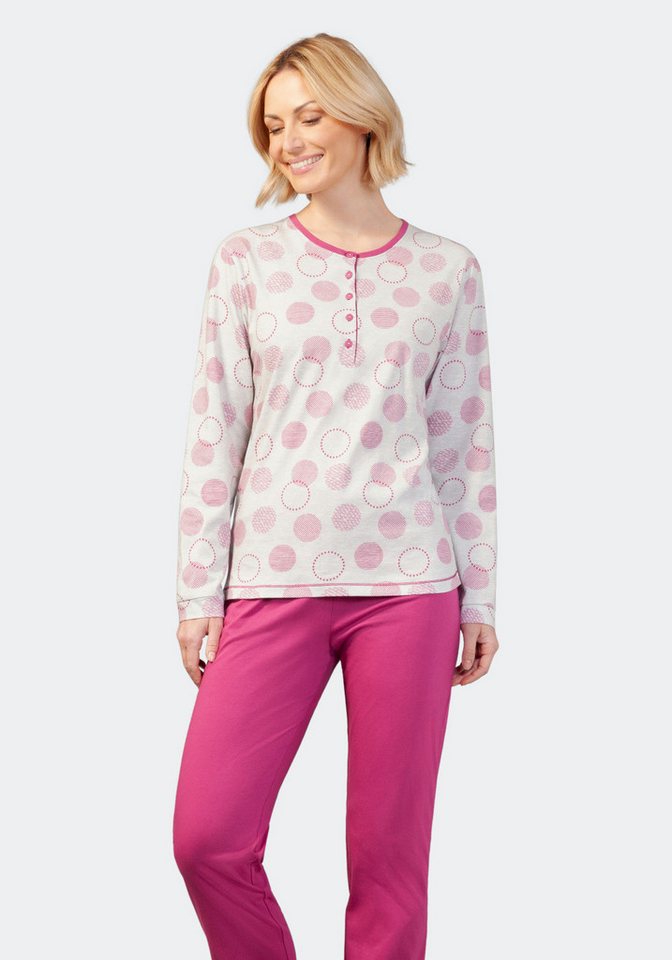 Hajo Schlafanzug Hajo, Damen Schlafanzug Premium Cotton 46072 fuchsia 36/38 von Hajo