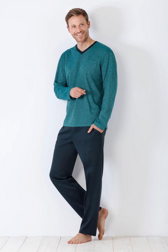 Hajo Schlafanzug Herren Schlafanzug Klima Komfort® DAS ORIGINAL Single Jersey von Hajo