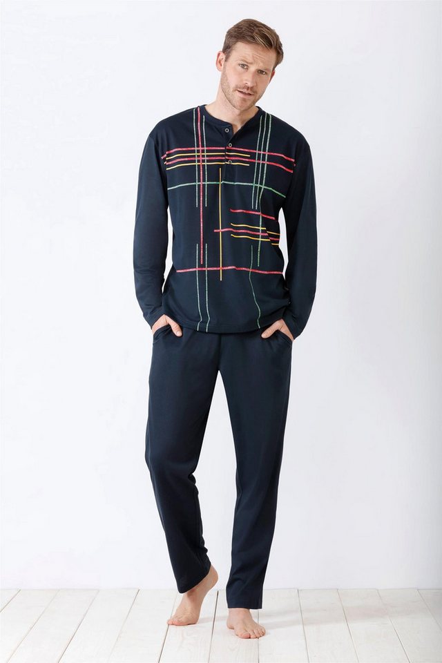 Hajo Schlafanzug Herren Schlafanzug Klima Komfort® DAS ORIGINAL Single Jersey von Hajo