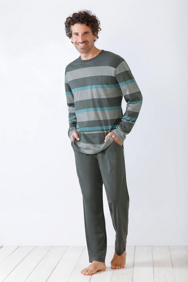 Hajo Schlafanzug Herren Schlafanzug Klima Komfort® DAS ORIGINAL Single Jersey von Hajo