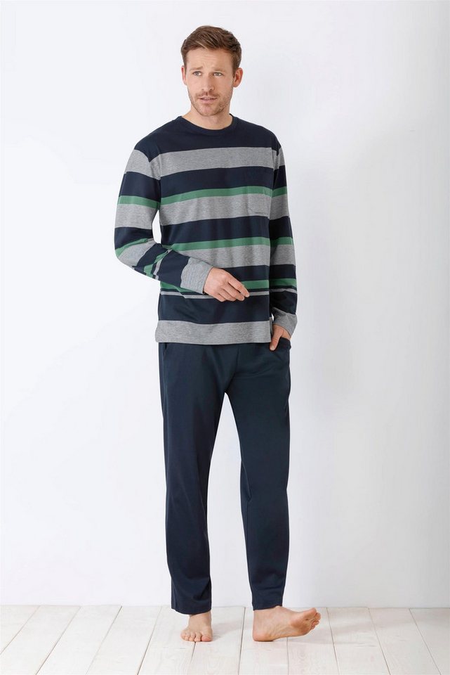 Hajo Schlafanzug Herren Schlafanzug Klima Komfort® DAS ORIGINAL Single Jersey von Hajo