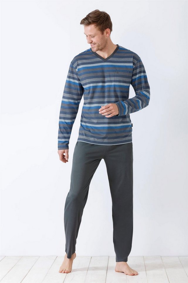 Hajo Schlafanzug Herren Schlafanzug Klima Komfort® DAS ORIGINAL Single Jersey von Hajo