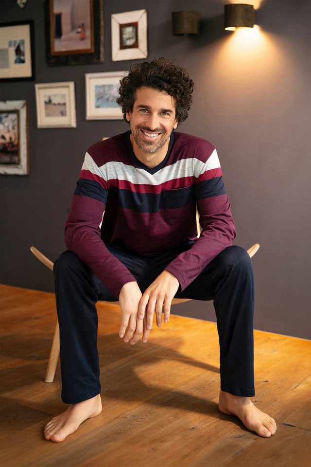 Hajo Schlafanzug Herren Schlafanzug Klima Komfort® DAS ORIGINAL Single Jersey von Hajo