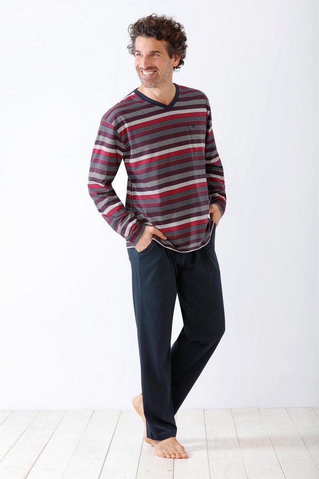 Hajo Schlafanzug Herren Schlafanzug Klima Komfort® DAS ORIGINAL Single Jersey von Hajo