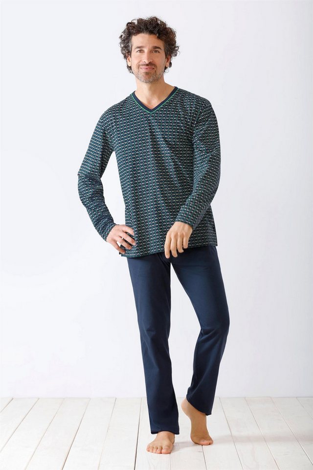 Hajo Schlafanzug Herren Schlafanzug Premium Cotton Single Jersey von Hajo