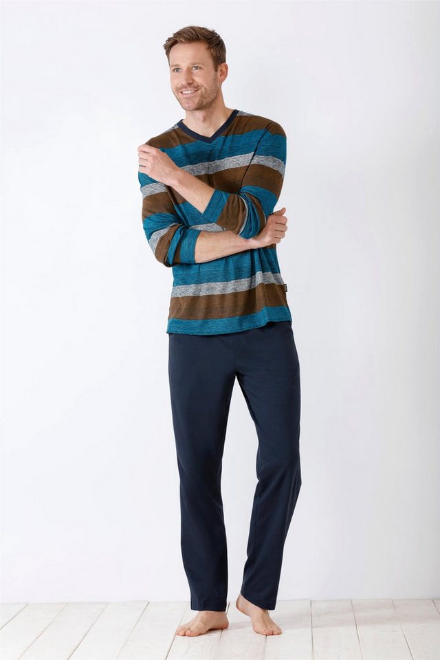 Hajo Schlafanzug Herren Schlafanzug Premium Cotton Single Jersey von Hajo