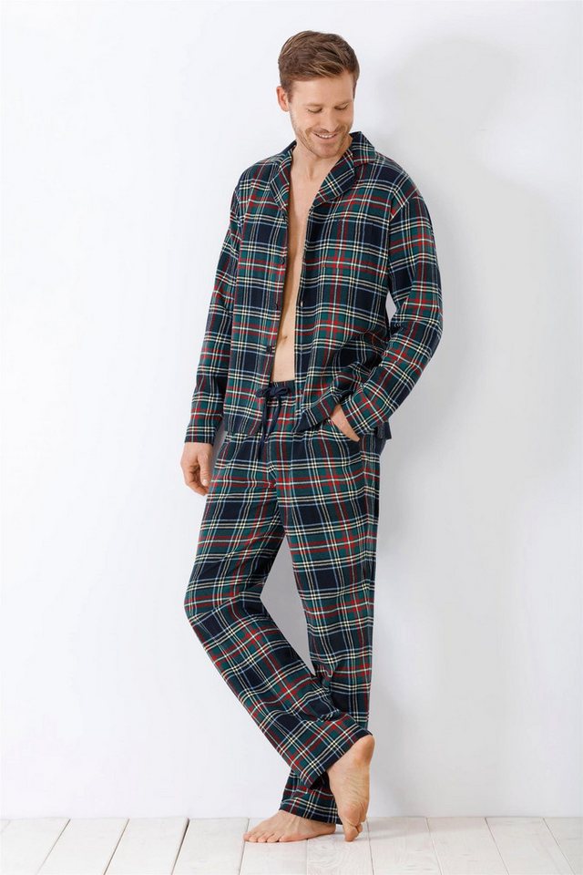 Hajo Schlafanzug Herren Schlafanzug Pyjama Web/Flanell von Hajo