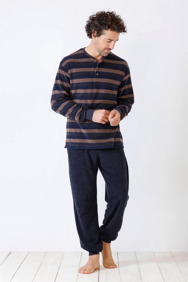 Hajo Schlafanzug Herren Schlafanzug mit Bündchen Frottee Hajo Schlafanzug Herren Schlafanzug mit Bündchen Frottee von Hajo