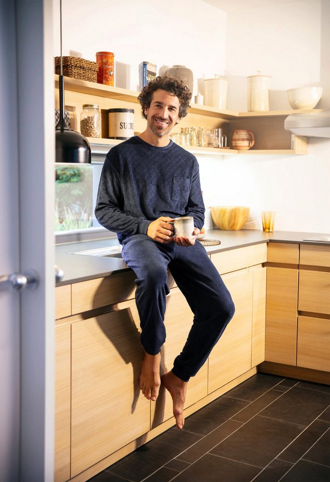 Hajo Schlafanzug Herren Schlafanzug mit Bündchen Frottee Hajo Schlafanzug Herren Schlafanzug mit Bündchen Frottee von Hajo