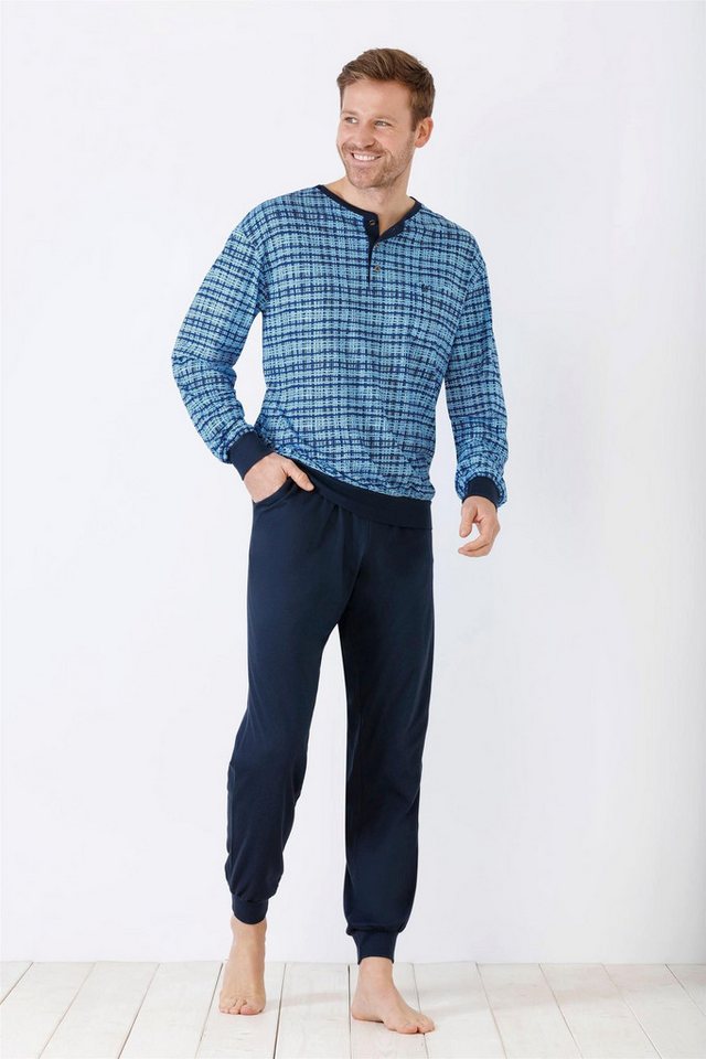 Hajo Schlafanzug Herren Schlafanzug mit Bündchen Premium Cotton/TencelTM (Modal) Single von Hajo