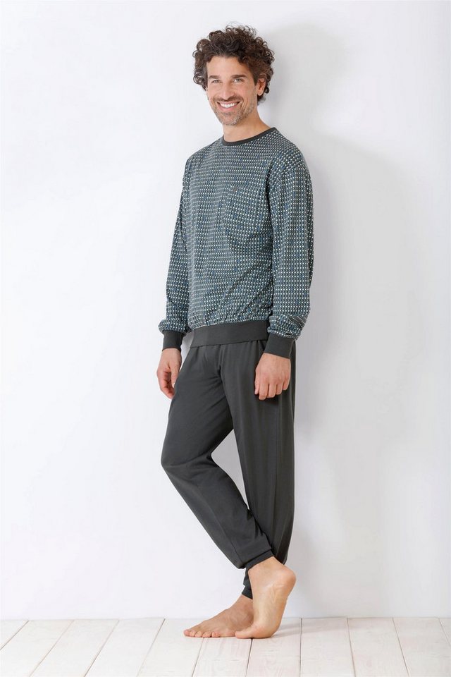 Hajo Schlafanzug Herren Schlafanzug mit Bündchen Premium Cotton Single Jersey Hajo Schlafanzug Herren Schlafanzug mit Bündchen Premium Cotton Single Jersey von Hajo