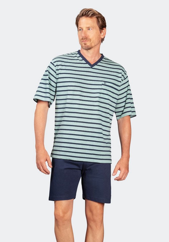 Hajo Schlafanzug Herren-Shorty, Klima-Light von Hajo