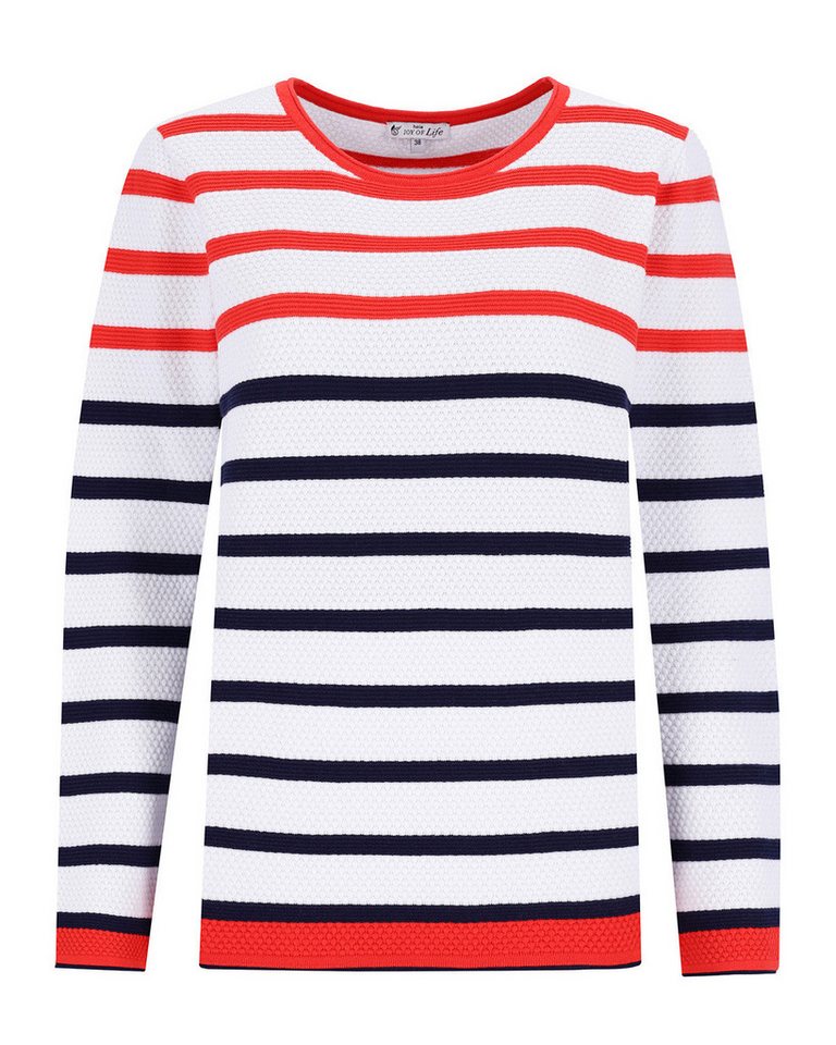 Hajo Rundhalspullover Pullover Strukturmasche von Hajo