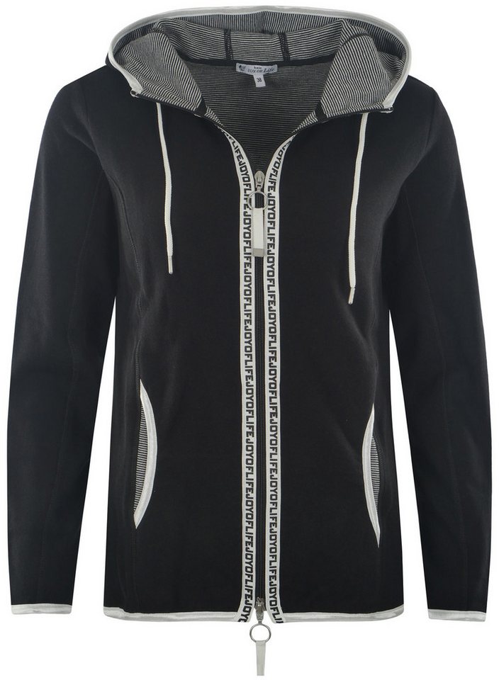 Hajo Sweatjacke Damen Sweatjacke mit Logodruck (1-tlg) Modisches Design von Hajo