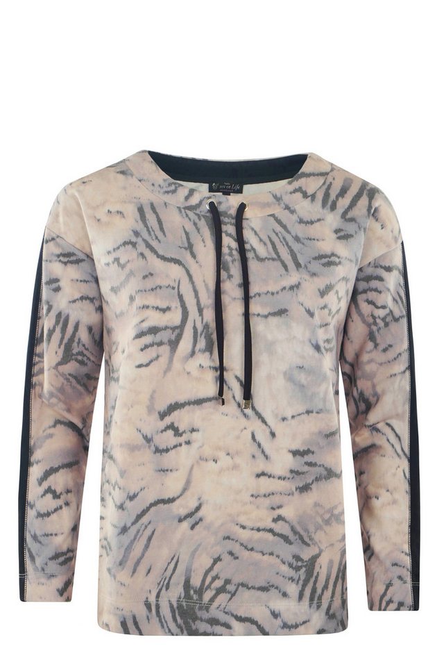 Hajo Sweatshirt Damen Soft-Sweatshirt mit Alloverprint von Hajo