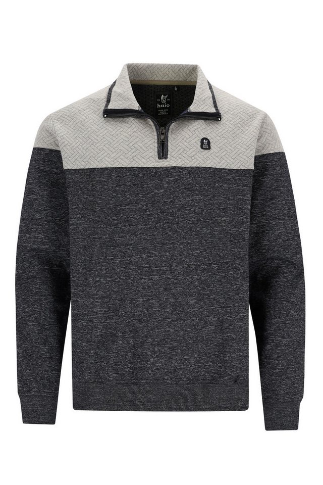 Hajo Sweatshirt Flächenteiler-Sweatshirt in Materialmix von Hajo