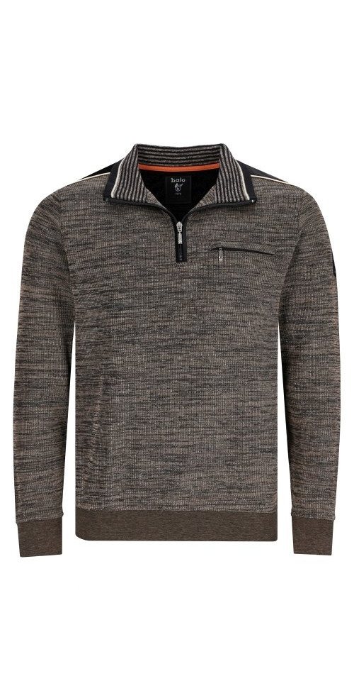 Hajo Sweatshirt H Sweatshirt Stay FreshMelange Rippe nougatmelange von Hajo