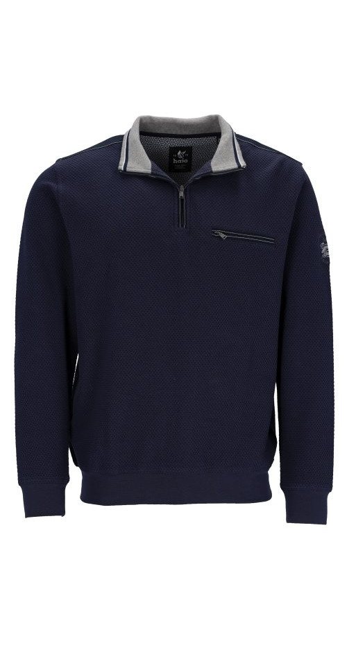 Hajo Sweatshirt H Sweatshirt Stay FreshMini-Waffel marine von Hajo