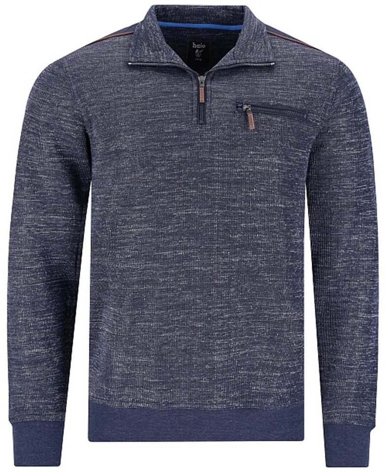 Hajo Sweatshirt Herren Sweatshirt mit Reißverschluss (1-tlg) Bügelfrei Stay Fresh von Hajo