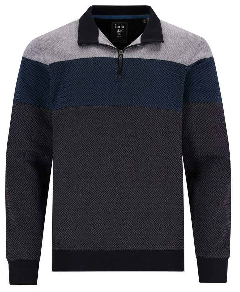 Hajo Sweatshirt Herren Troyer (1-tlg) modisches Design von Hajo