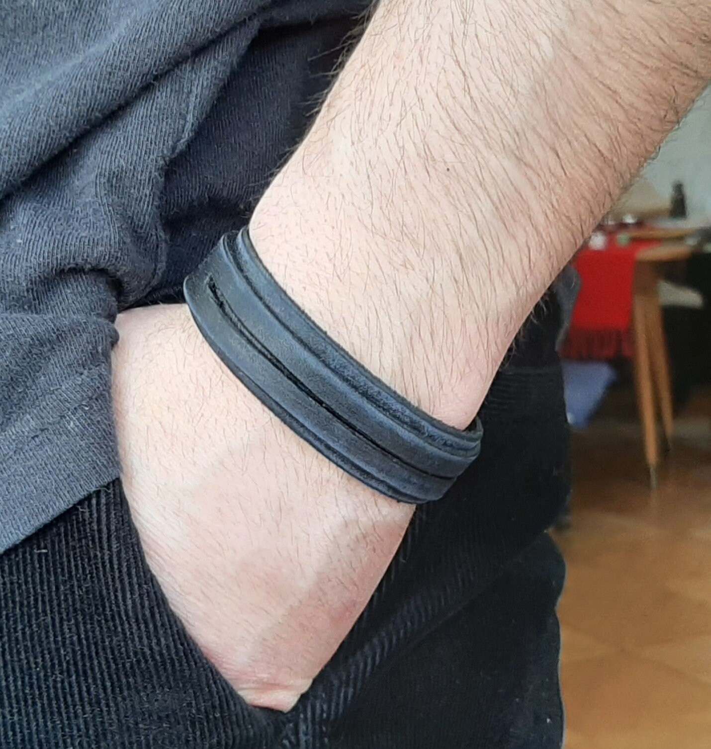 Handgefertigtes Lederarmband, Herren Unisex Lederarmband Für Jungen Handgefertigtes Lederarmband, Herren Unisex Lederarmband Für Jungen von HakujiLeather