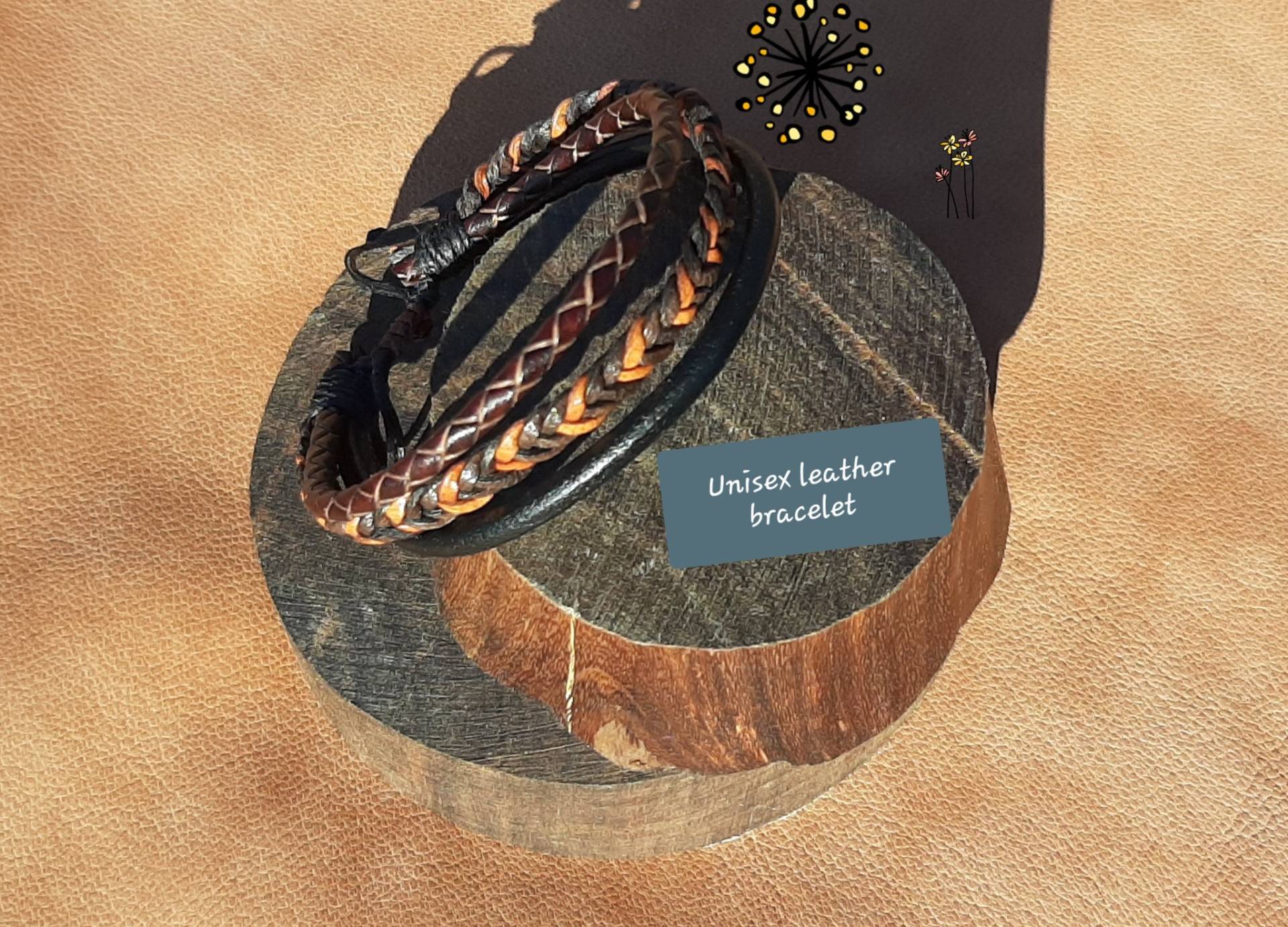 Handgefertigtes Lederarmband, Unisex Lederarmband Für Männer, Naturlederarmband Handgefertigtes Lederarmband, Unisex Lederarmband Für Männer, Naturlederarmband von HakujiLeather