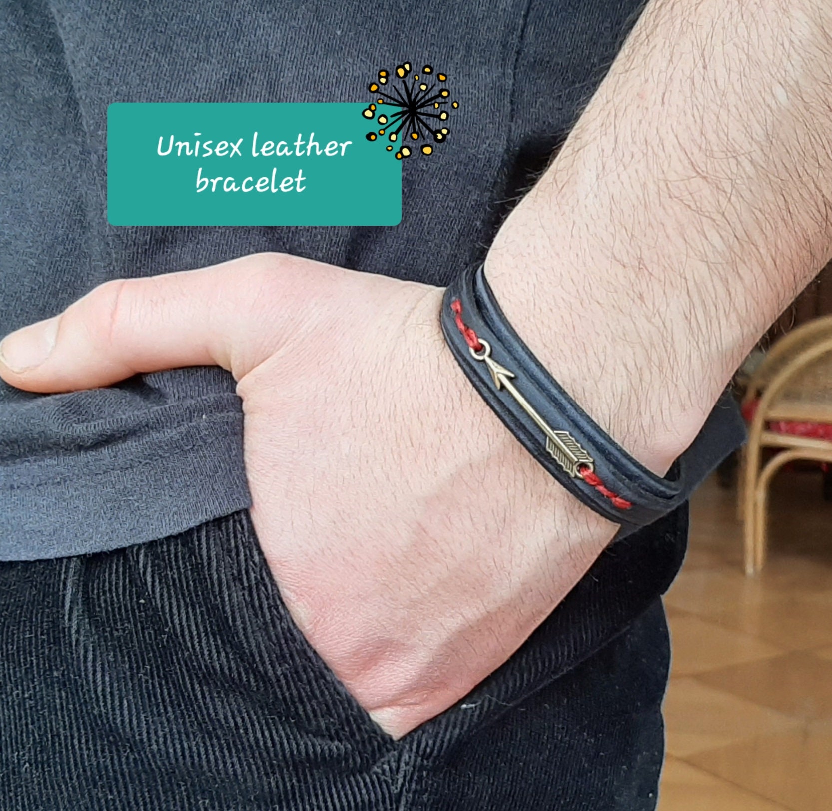 Lederarmband, Unisex Lederarmband Handgefertigt, Für Jungen, Mädchen Lederarmband, Unisex Lederarmband Handgefertigt, Für Jungen, Mädchen von HakujiLeather