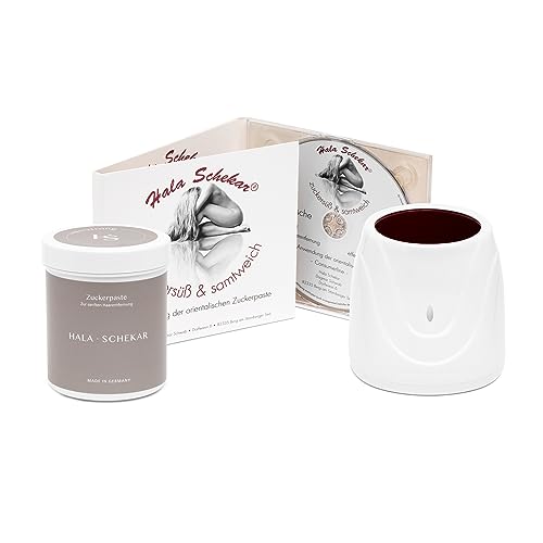 SET: Haarentfernung, Enthaarung mit Hala Schekar Orientalischer Zuckerpaste – Starter-Set: Dose Zuckerpaste 400g, Wärmegerät und Anwender-DVD SET: Haarentfernung, Enthaarung mit Hala Schekar Orientalischer Zuckerpaste – Starter-Set: Dose Zuckerpaste 400g, Wärmegerät und Anwender-DVD von Hala Schekar Zuckersüß & samtweich