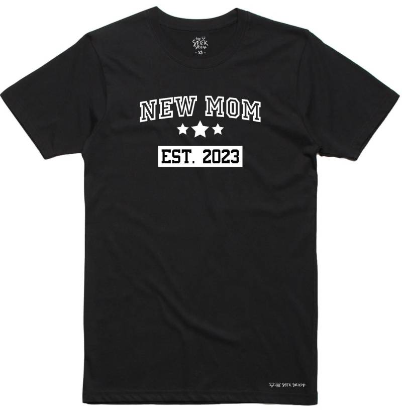 Neue Mama T-Shirt Weiches Baumwoll Unisex Shirt, Datum Anpassen von HalaPrints