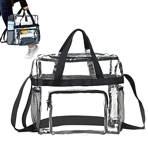 Transparente Tragetaschen | transparenter Rucksack für Damen und Herren – durchsichtige Handtasche Geldbörse Tasche für Arbeit, Strand, Stadion, Make-up, Kosmetik A/r von Halatua