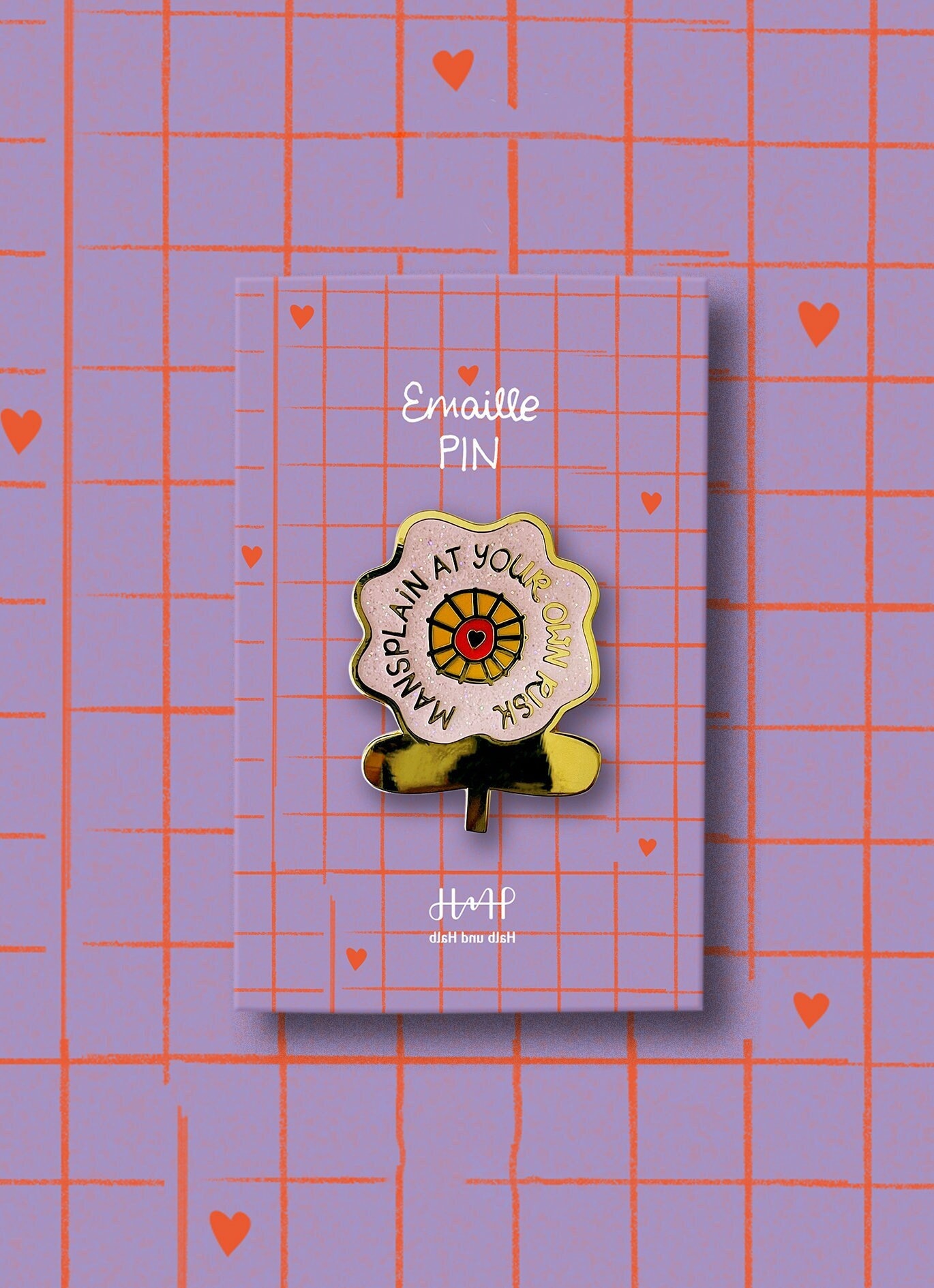 Emaillepin Mansplain Blume Hardemaille Glitter Mansplaining Emaillepin Mansplain Blume Hardemaille Glitter Mansplaining von HalberHahn