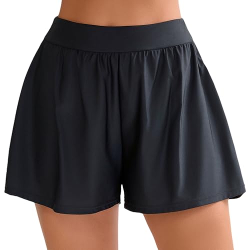 Halcurt Badeshorts Damen Badehose Schnell Trocknende Boardshorts Locker Schwimmshorts Strand Surf Schwimmhose L von Halcurt