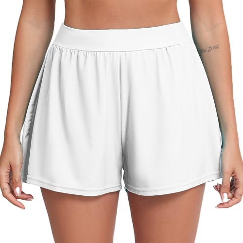 Halcurt Badeshorts Damen Badehose Schnell Trocknende Boardshorts Locker Strand Schwimmhose Surf Schwimmshorts XL von Halcurt