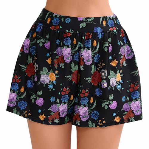 Halcurt Badeshorts Damen Badehose Schnell Trocknende Boardshorts Locker Surf Schwimmhose Strand Schwimmshorts L von Halcurt