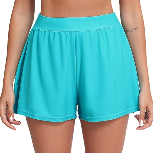 Halcurt Badeshorts Damen Badehose Schnell Trocknende Boardshorts Locker Surf Schwimmhose Strand Schwimmshorts XXL von Halcurt