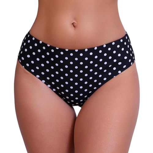Halcurt Bikini Hose Damen Mittelhohe Bund Badehose Schnell Trocknende Schwimmhose Strand Surf Bikinihose M von Halcurt