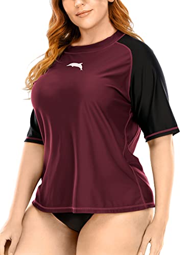 Halcurt Damen Kurzarm GR UV Rashguard Badeshirt UV Damen SPF 50 2X von Halcurt