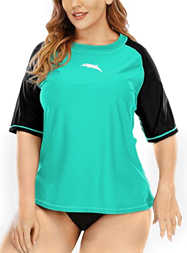 Halcurt UV Schutzkleidung Damen Badeshirt UV Wasser Kurzarm Damen 4X von Halcurt