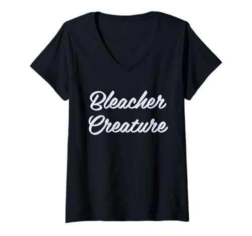 Damen Bleacher Creature - Nadelstreifenhemd T-Shirt mit V-Ausschnitt Damen Bleacher Creature - Nadelstreifenhemd T-Shirt mit V-Ausschnitt von Halcyon Dayz