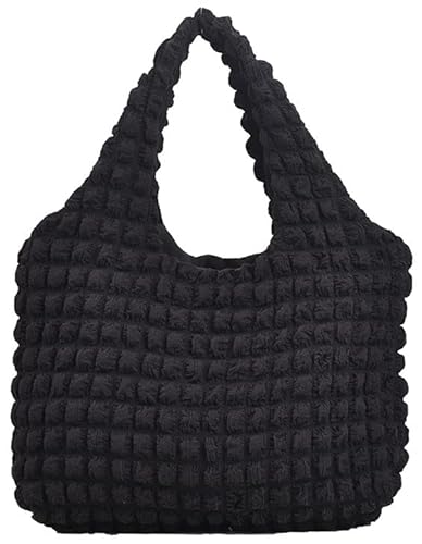 Bubble Hobo Taschen für Frauen Bubble Tote Bag Cloud Schultertasche Hobo-Tasche Casual Purse Satchel Geschenk für Frauen, Schwarz von Halemet