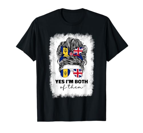 Halb Britannien und Barbadian British UK Barbados Flag Girl Mix T-Shirt Halb Britannien und Barbadian British UK Barbados Flag Girl Mix T-Shirt von Half British Half Barbadian Designs Co.