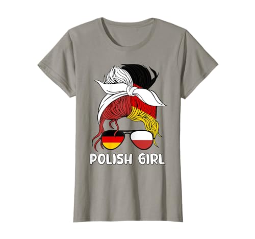 Halb Deutsche Hälfte Polen Polen Deutschland Flagge Frauen T-Shirt Halb Deutsche Hälfte Polen Polen Deutschland Flagge Frauen T-Shirt von Half German Half Polish Girl Apparel
