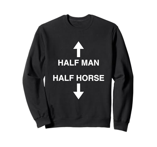 Half Man Half Horse Gen Z Lustiges Unhinged Brainrot Meme Y2K Sweatshirt Half Man Half Horse Gen Z Lustiges Unhinged Brainrot Meme Y2K Sweatshirt von Half Man, Half Horse