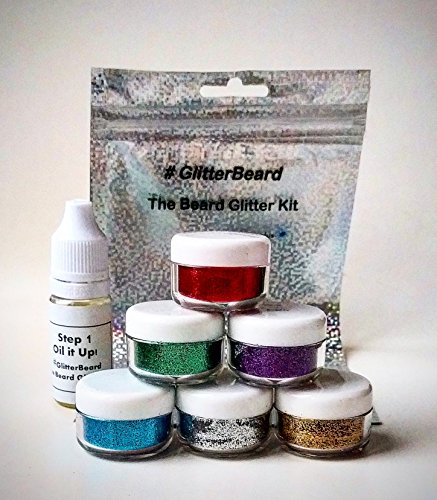 Glitterbeard Bart-Glitzer-Set, 6 Farben, Bartöl + Glitzer Festivals, Weihnachtsfeier Glitterbeard Bart-Glitzer-Set, 6 Farben, Bartöl + Glitzer Festivals, Weihnachtsfeier von Half Ounce
