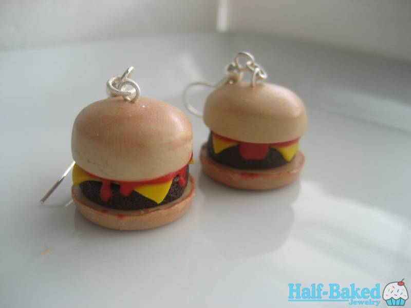 Cheeseburger Mit Ketchup Ohrringe Cheeseburger Mit Ketchup Ohrringe von HalfBakedJewelry