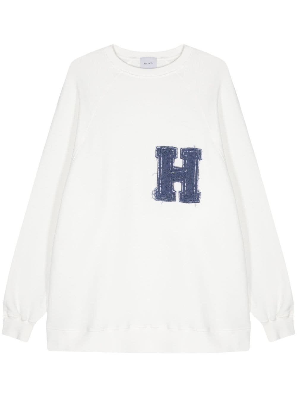 Halfboy Sweatshirt mit Logo-Applikation - Weiß von Halfboy